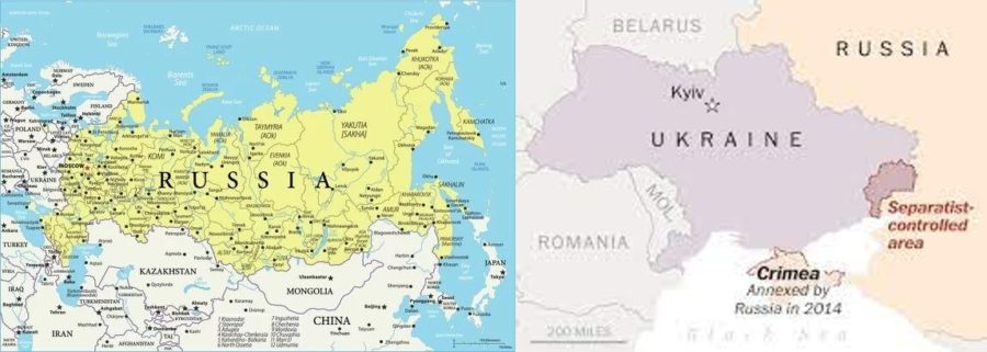 +A+map+of+Russia+and+Ukraine.+The+two+countries+are+fairly+close+to+one+another%2C+making+things+awfully+tense+between+them.