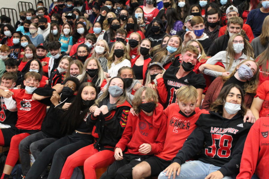 Pep rallies can help bring together the school and bring people to sporting events. Taken during the Homecoming Pep Rally, the juniors prove they are probably the liveliest of the classmen.
