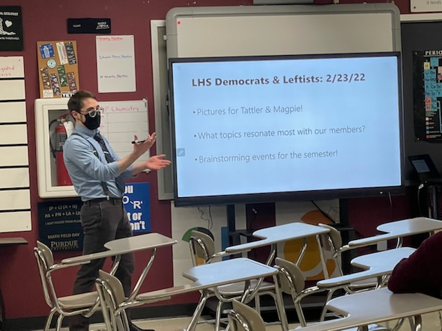 Sponsor of the LHS Democrats and Leftists Club Tucker McCord presents what will be happening during the February 23rd meeting.