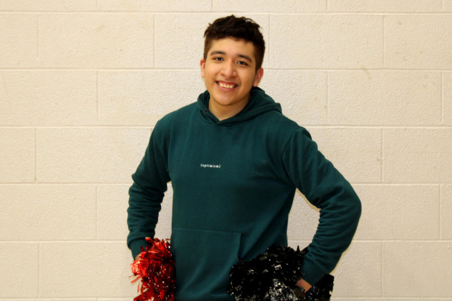 Sophomore Ivy Padilla is the only male cheerleader in the 2021-2022 season.