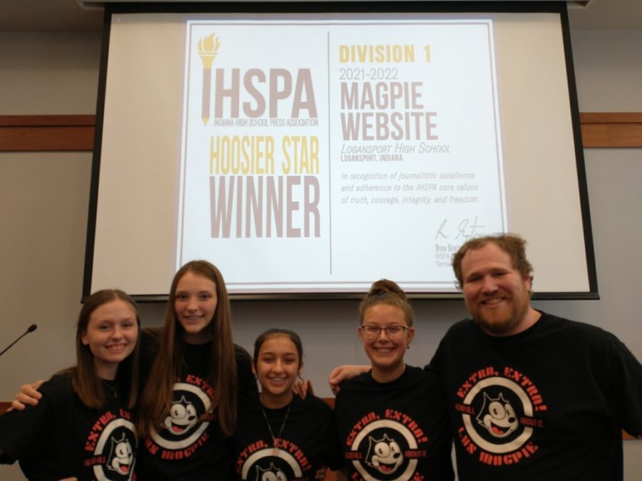 Due to last year’s effort, Magpie staff  won the Hoosier Star Award. The award is the highest award a high school newspaper can receive in Indiana. This is exciting for the Magpie staff because last year was only the first year for the online newspaper. 