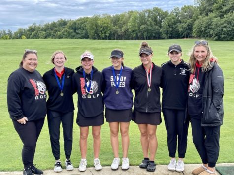 The girls golf team continued it’s strong season by winning the NCC tournament, getting first out of nine other schools with 179 points. The four girls qualified for NCC: seniors Myleigh Moon, senior Reiss Weaver, Chole Crook, and sophomore Sophia Kay. On Monday, September 19, the girls will defend their sectional title.