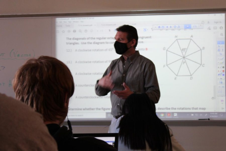 Students wonder if the math they do in classes will be used later in their lives from something as simple as basic algebra to as complicated as calculus. Math teacher Kevin Reed explains how to determine the angles on a hexagon with limited information.
