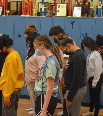 The dance team prepares for recital. The team recently added new members after auditions.