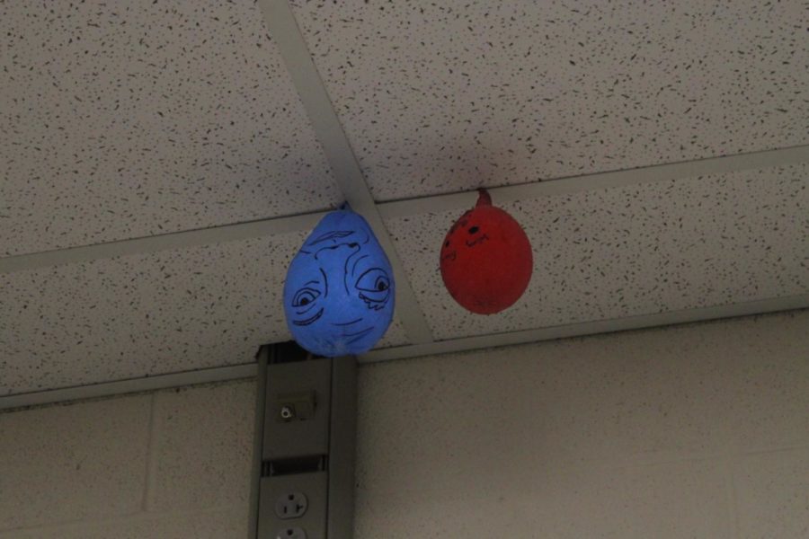 You may be wondering why there are two balloons hanging off of the ceiling. Staff member Payton Mucker created a close replica of Balloony, a character from Phineas and Ferb, just for fun. Balloony Friend was created by the photographer as a companion for Balloony.