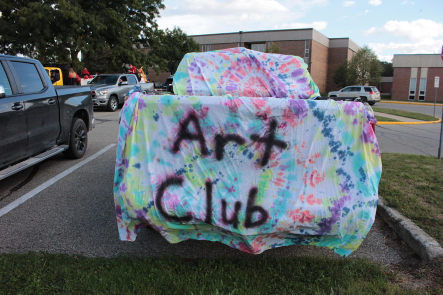 The Art Club has painted several murals around town to help beatify the community.