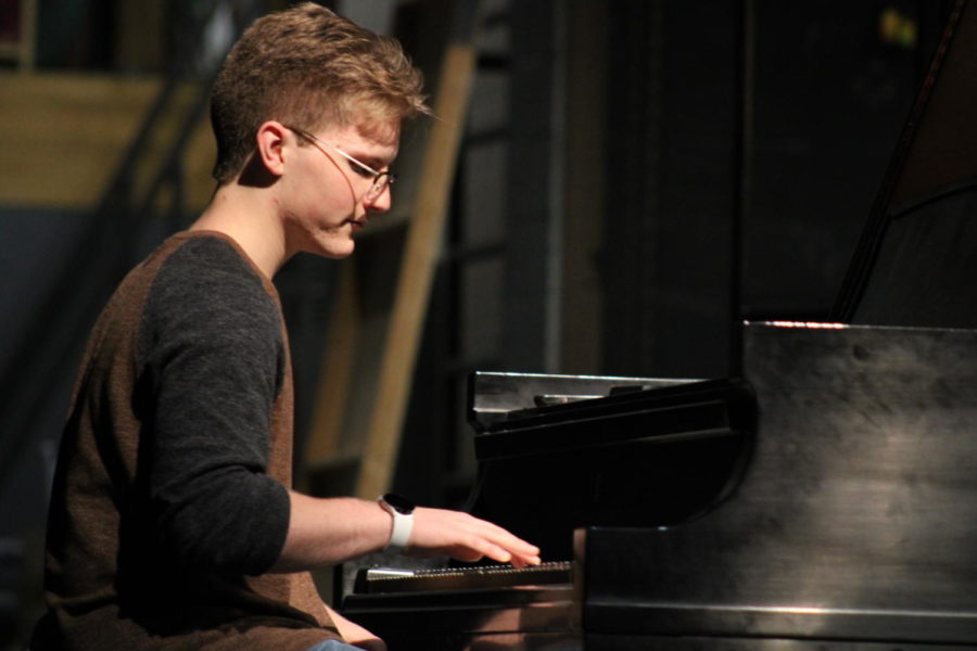 With seven years of piano under his belt, Snay participated  in the variety show last year as well. He shares his overcoming of stage-fright with the author.