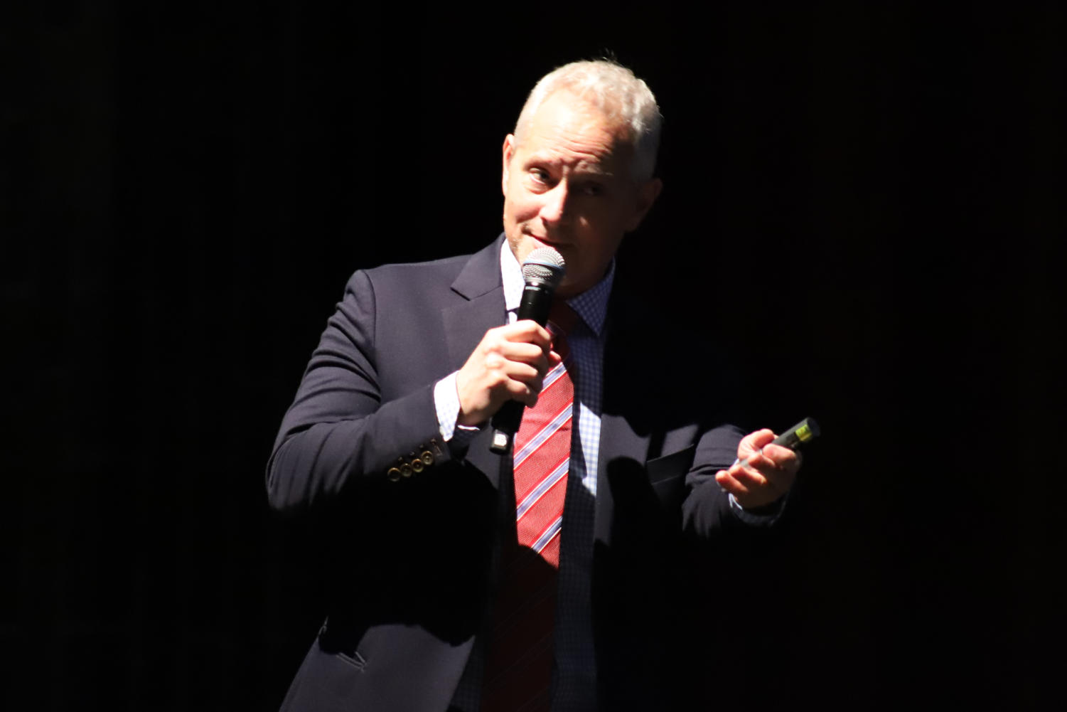 The 8th Grade Transition Night begins with a meeting in McHale with Mr. Jones and various other administrators. They discuss the steps to graduate and the different requirements that need to be met to graduate with a certain diploma.