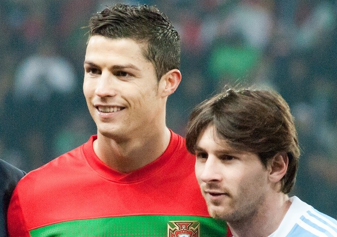For+the+first+time%2C+Lionel+Messi+and+Cristiano+Ronaldo+face+each+other+internationally+during+a+2011+friendly+match+between+Portugal+and+Argentina.