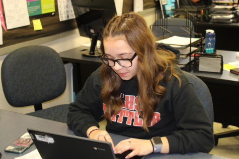 Senior Hannah Army dedicates quite a lot of her time checking names and photos for the Tattler. 