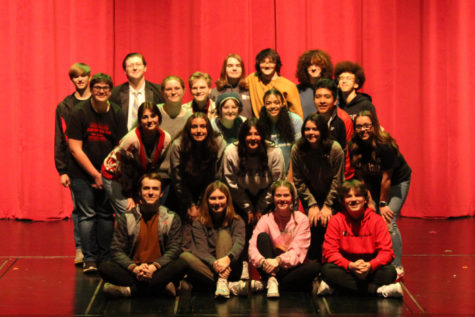 The cast of SNL had a full group of 21 LHS students. Each member of the cast worked to write scripts, film, edit, and perform.