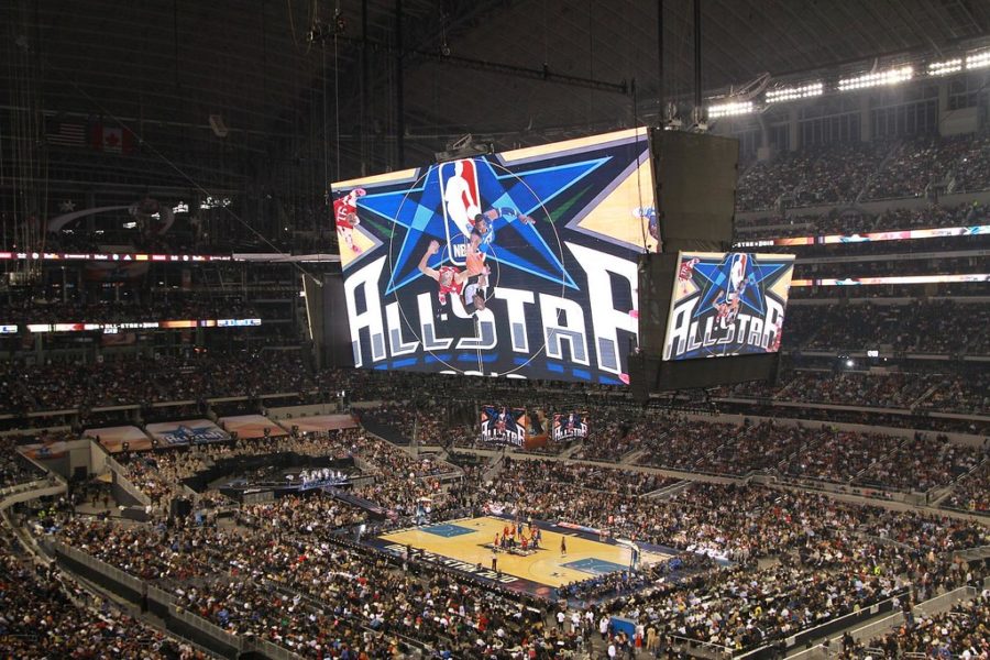 In 2010, the NBA All-Star game was held at Cowboy Stadium in Texas. All-Star games in the NBA have two teams that compete, the Western Conference and the Eastern Conference. Other sports organizations, like the NFL, also hold their own all-star games to feature their star players.