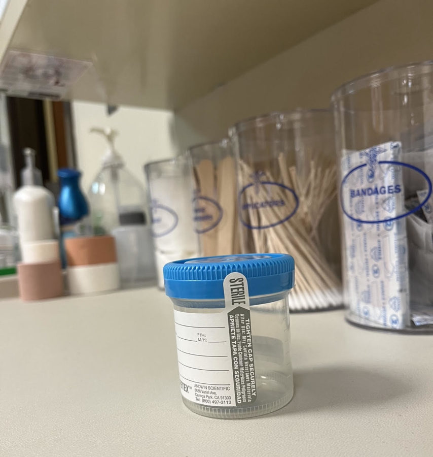 If a student is pulled to be drug tested, they are required to provide a urine sample in a jar such as the one above. 