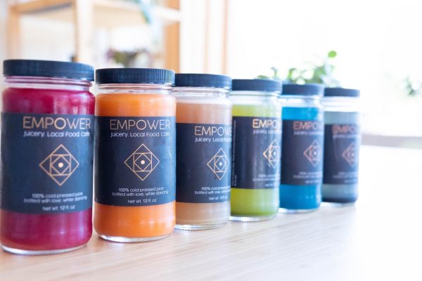 Sunlight, Ruby, Vitality, Happy, these are only some of the names of the freshly-pressed juices offered by the Empower Wellness Cafe.