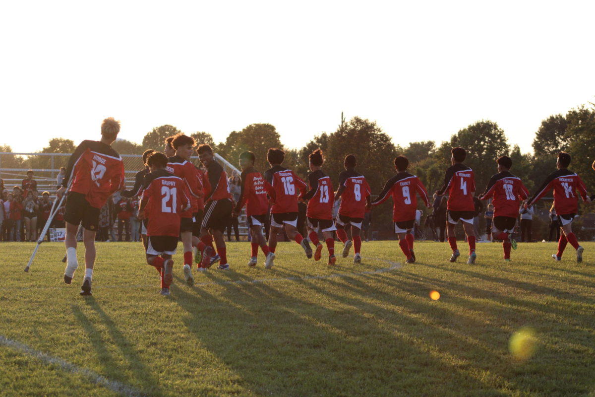 Walking off the soccer field in victory, the LHS varsity soccer team holds a 6-6 record. 