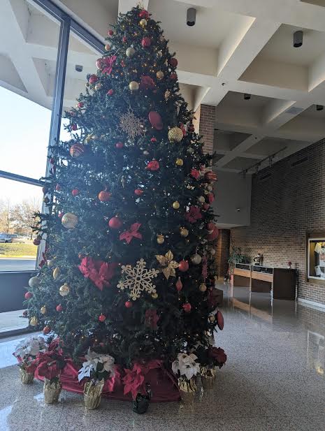 Every year, McHale Performing Arts Center puts up their traditional Christmas tree. 