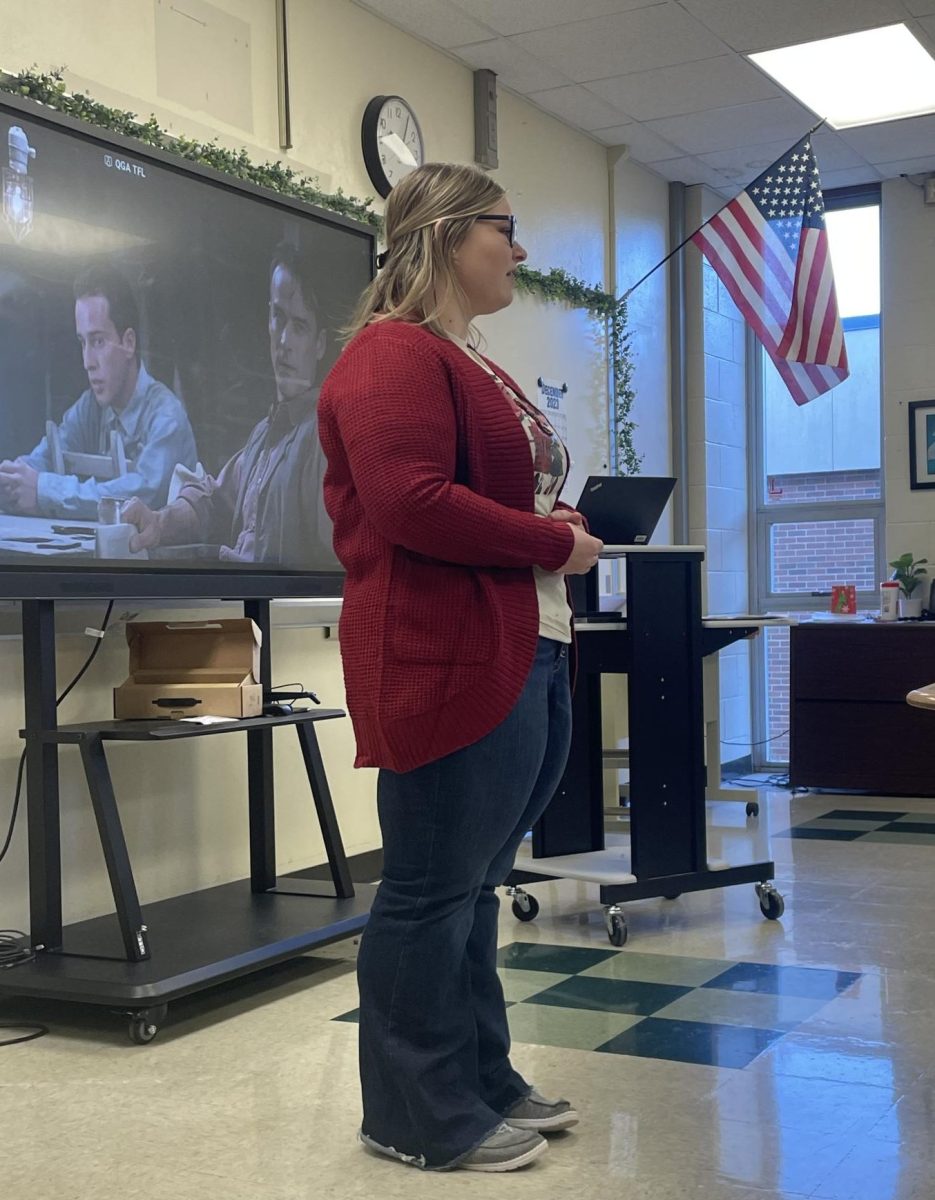 English teacher Elizabeth Berlet is in her first year of teaching at the Logansport High School, teaching freshman and junior classes each school day. 