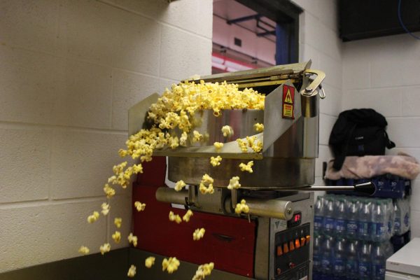 Fresh popcorn is popping and will be served hot and ready.