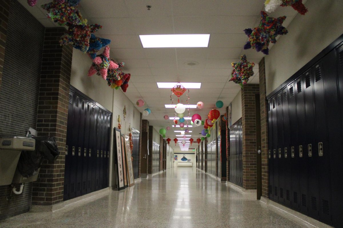 As you walk down the hall your eyes wonder to look at all of the bright colors that fill the Foreign language hallway. From Piñatas to traditional chinese decorations the hallways is filled with the work of many students.