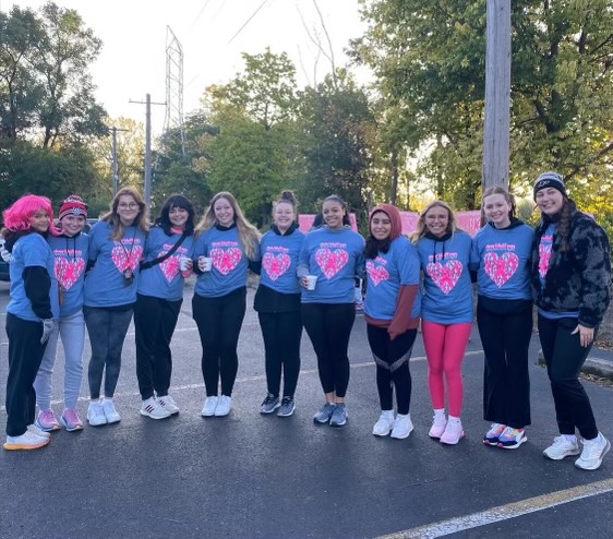 Supporting breast cancer awareness, Sub Dubs spent the morning walking the River Bluff Trail.
