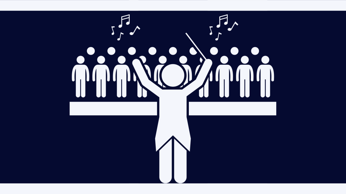 The typical symphony orchestra is comprised of eighty to hundred players with a conductor at the front, directing them all. 