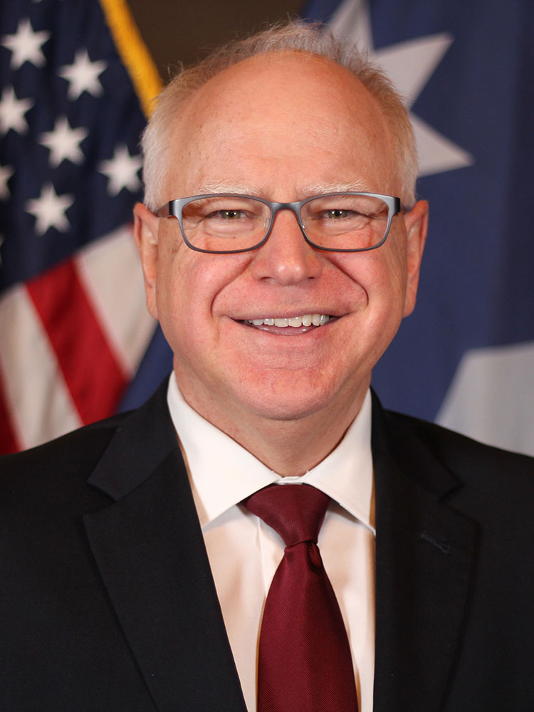 Official portrait of Governor Tim Walz for the Governor's Office of Minnesota