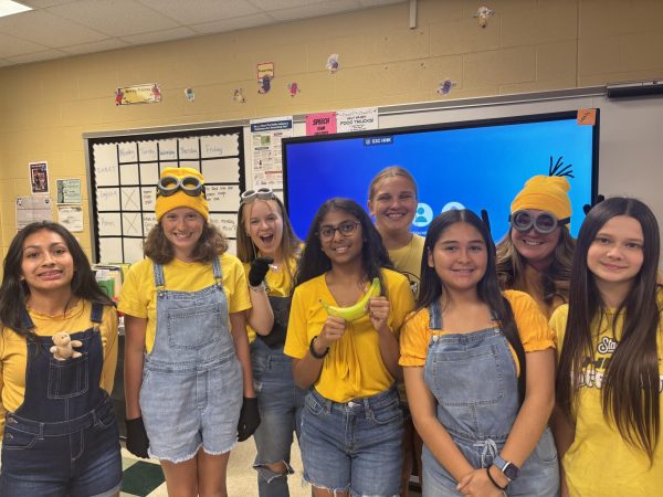 Freshmen went "bananas" on Minion Day.