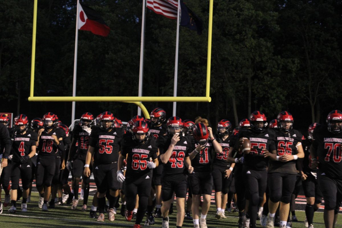 The football team is ready and strong after halftime.