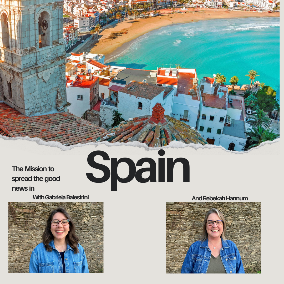 This flyer advertised the event that featured Rebekah Hannum and Gabriela Balestrini discussing their adventures in Spain.