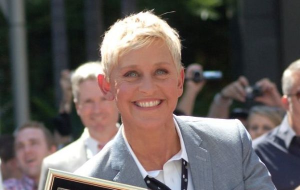 Ellen DeGeneres receiving her star on the Walk of Fame. She was also awarded a Medal of Freedom by President Barak Obama. (Angela George, CC BY-SA 3.0 , via Wikimedia Commons)