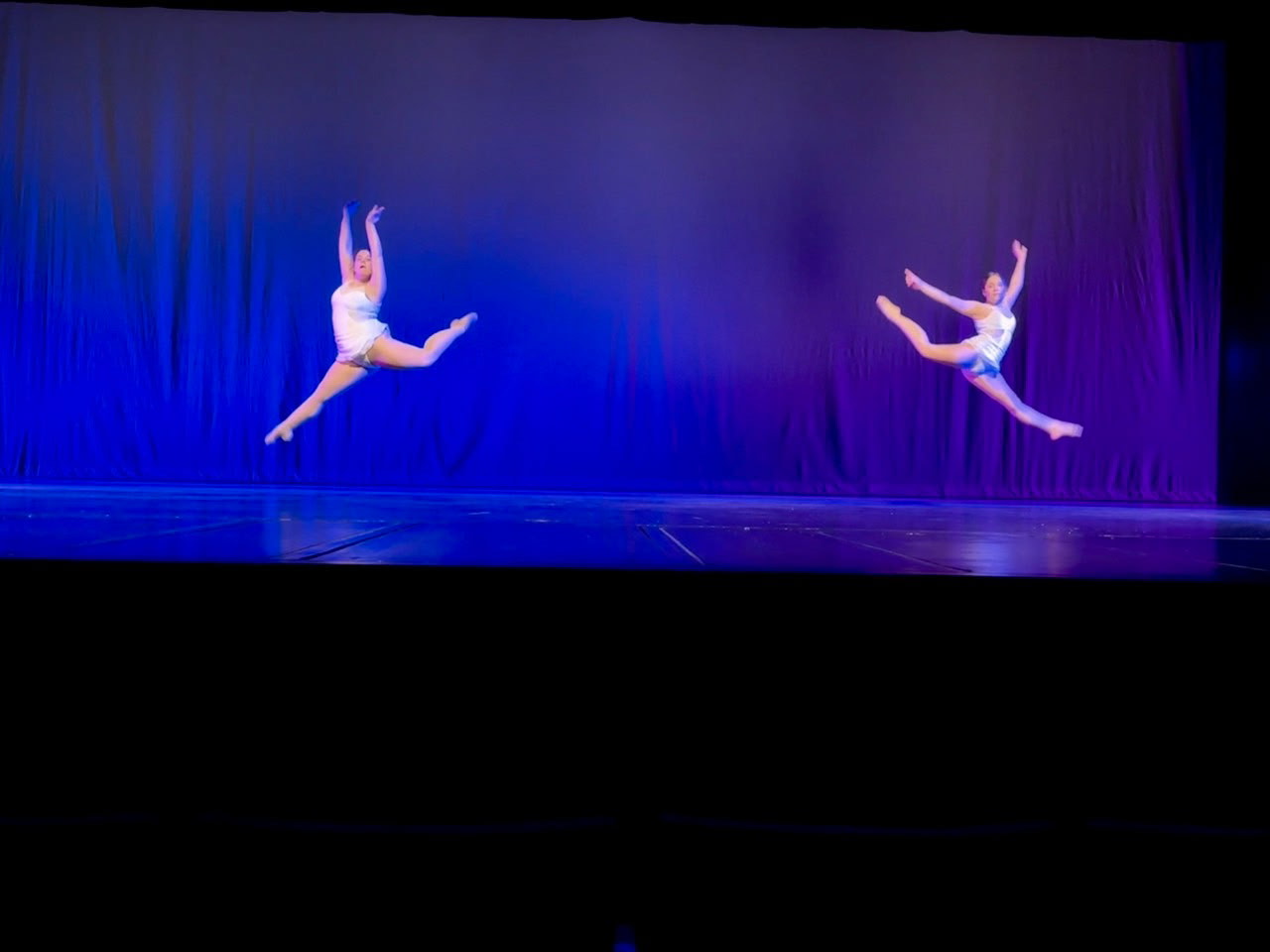 Seniors Bella and Lizzy performing their duet, Hold on, at showcase