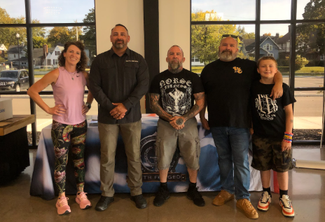 Former Chief Travis Yike (Logansport Police Department), Joel Blanton (Logansport Jiu Jitsu), and Matt Swisher (Bonus Pints) stand together to fight against violence in the community of Logansport.