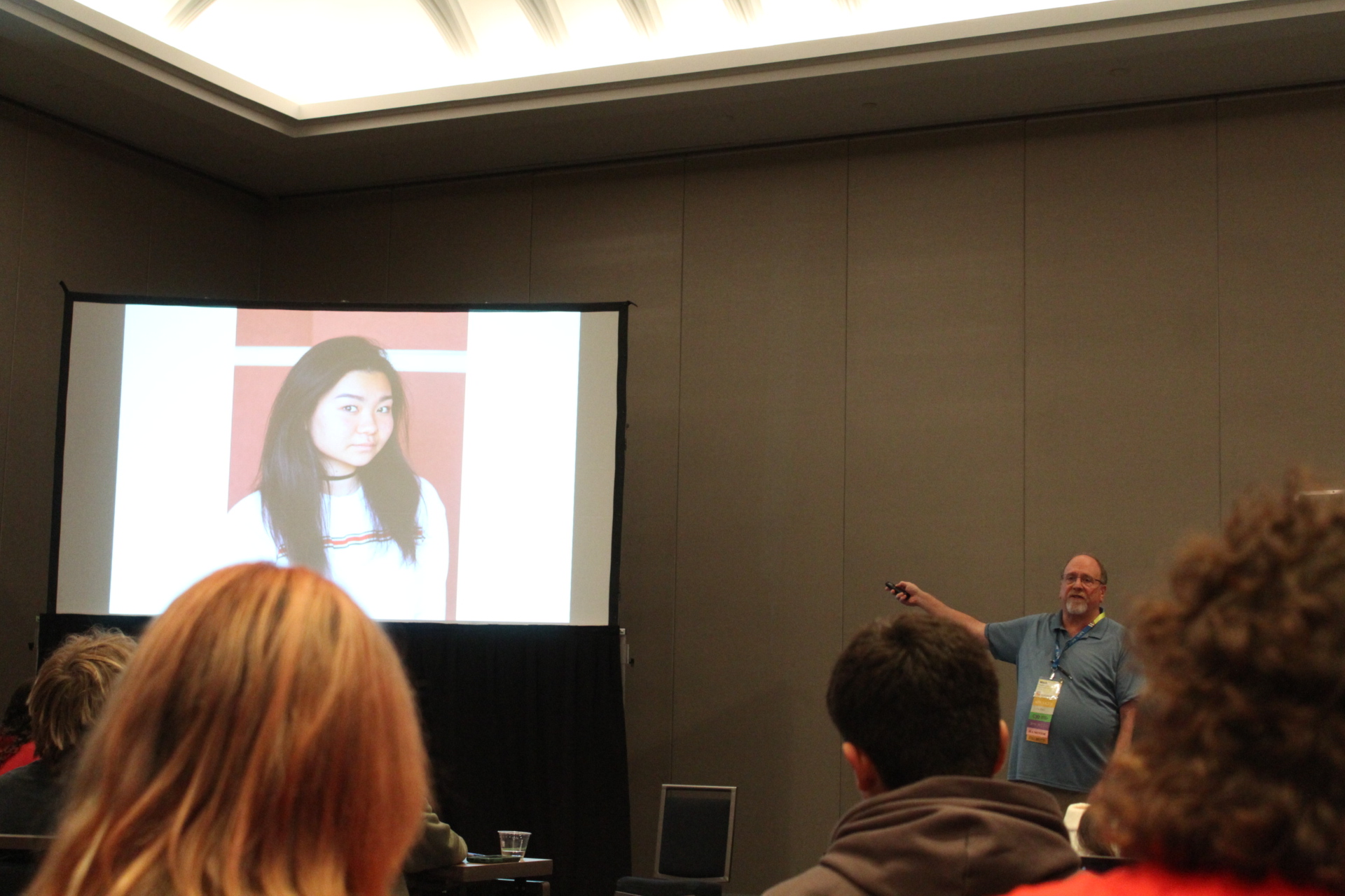 Junior Kailee Lake attends a workshop about shooting the perfect photos.