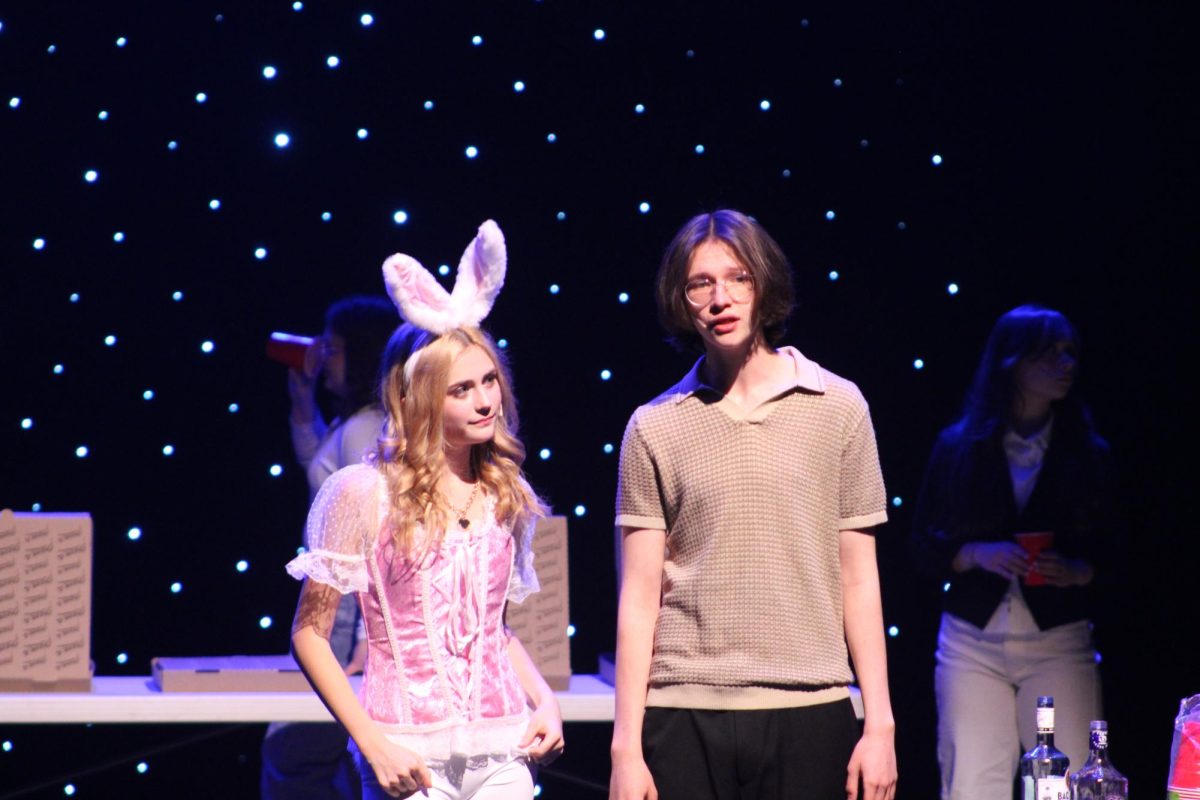 Ellison Kitchell standing beside Cooper Prifogle during the Legally Blonde performance. 
