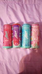 An image showing some of the flavors featured in the ranking. From left to right: Pink Slush, Hawaiian Shaved Ice, Blue Slush and Cotton Candy.