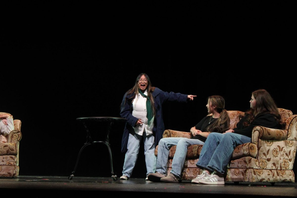 "Van Down By the River" a skit originally written by Bad Odenkirk features senior Sydney Vo telling a group of rambunctious children to be successful in life or they'll end up in a boat by the river.