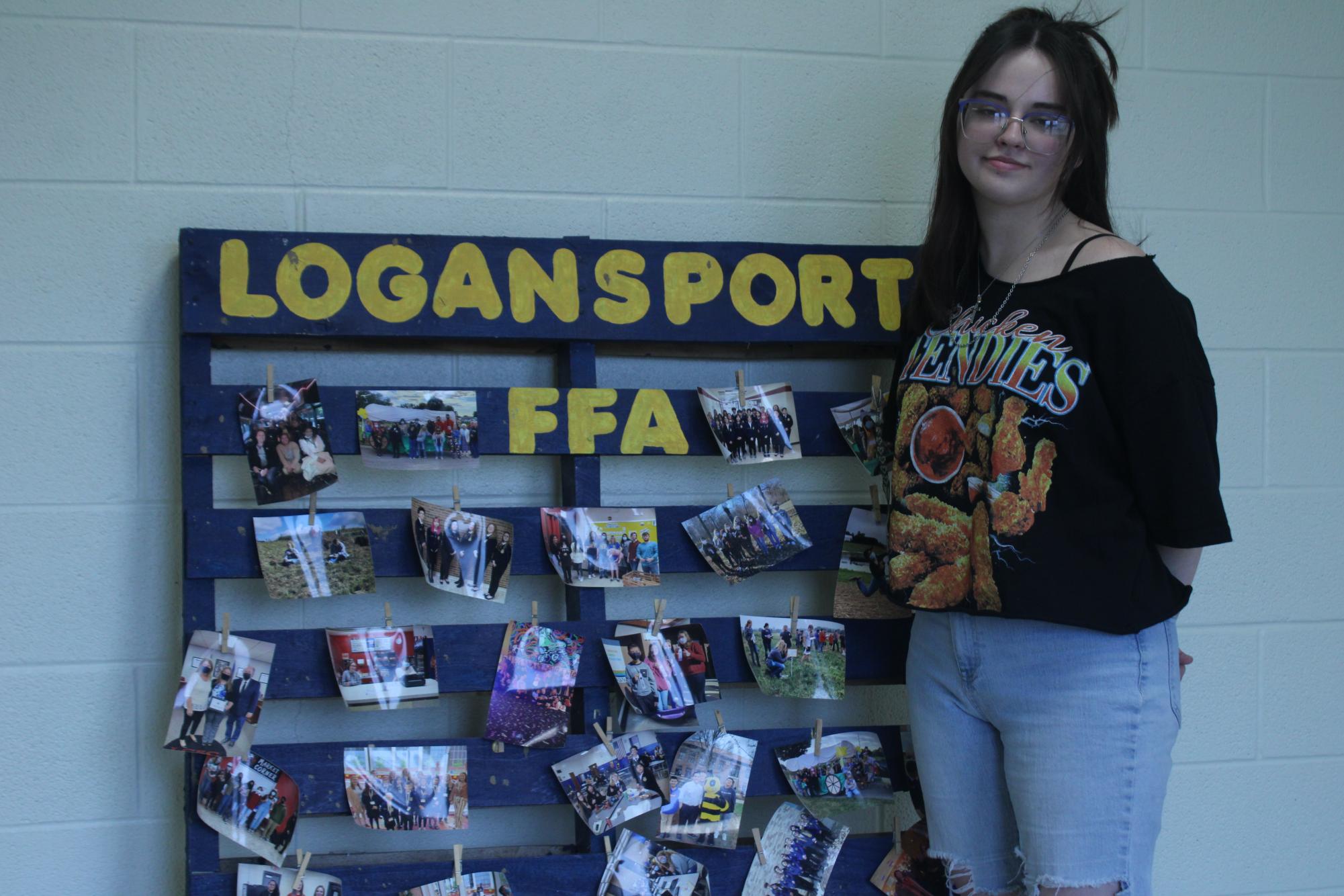 KayLynn Fillmore poses with a previous project made when FFA first became a club.