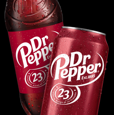 A plastic bottle and can of classic Dr Pepper. (Dr Pepper)