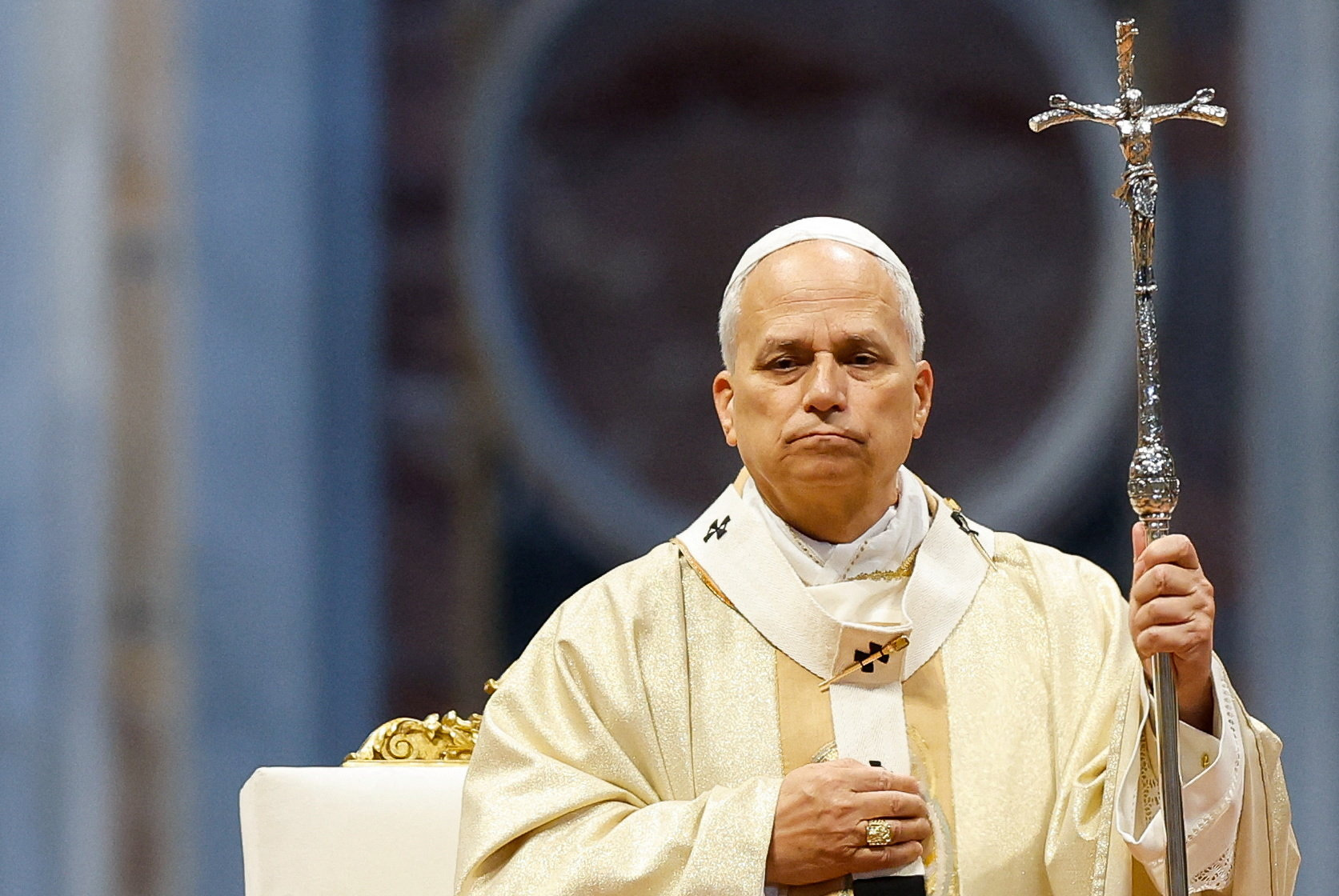 Pope Leo XIV leads a Holy Mass with priestly ordinations in Saint Peter's Basilica at the Vatican, April 26, 2026. REUTERS/Remo Casilli