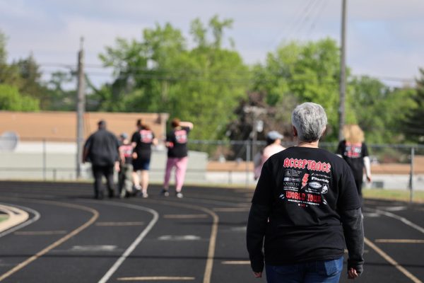 Director of Special Education Lyndy Szmara wears her "Acceptance World Tour" shirt at the Second Annual disABILITY Walk.
