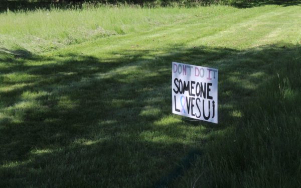 One of the many signs along the trail for the walk.